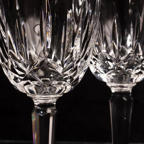 Waterford Crystal White Drinkware Set with Intricate Patterns - Picture 4 of 10